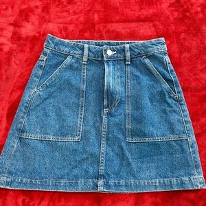 y2k high waisted denim miniskirt